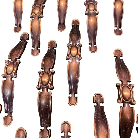 Vintage Brass MCM LOT (30) Kitchen Cabinet Handles Drawer Pulls DIY Restoration - Picture 10 of 16